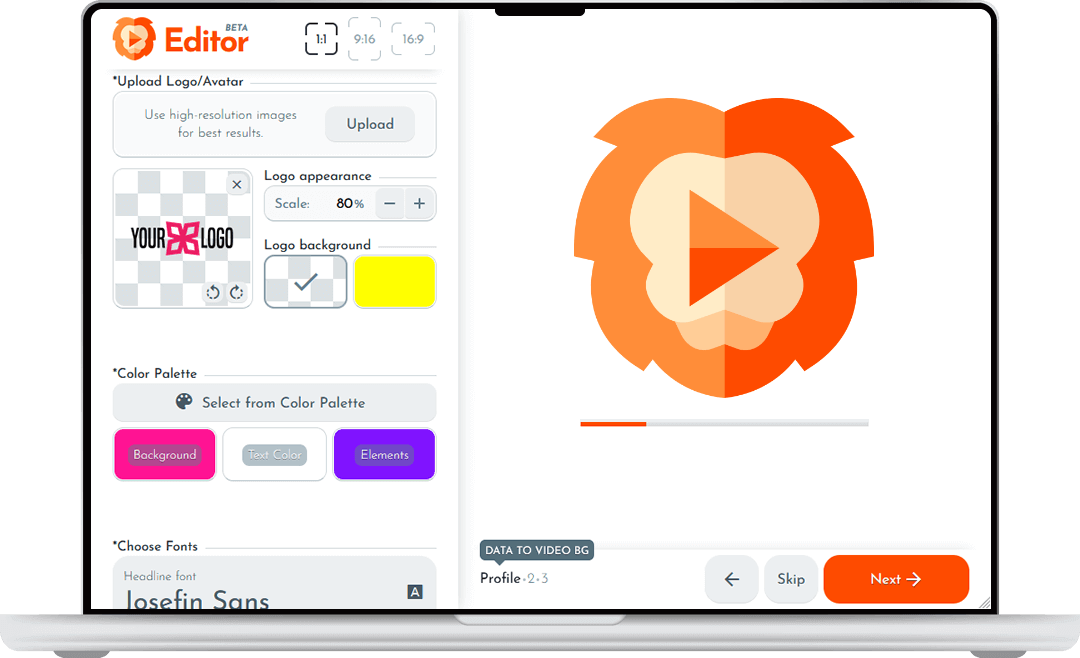 RenderLion AI video gererator desktop version screenshot